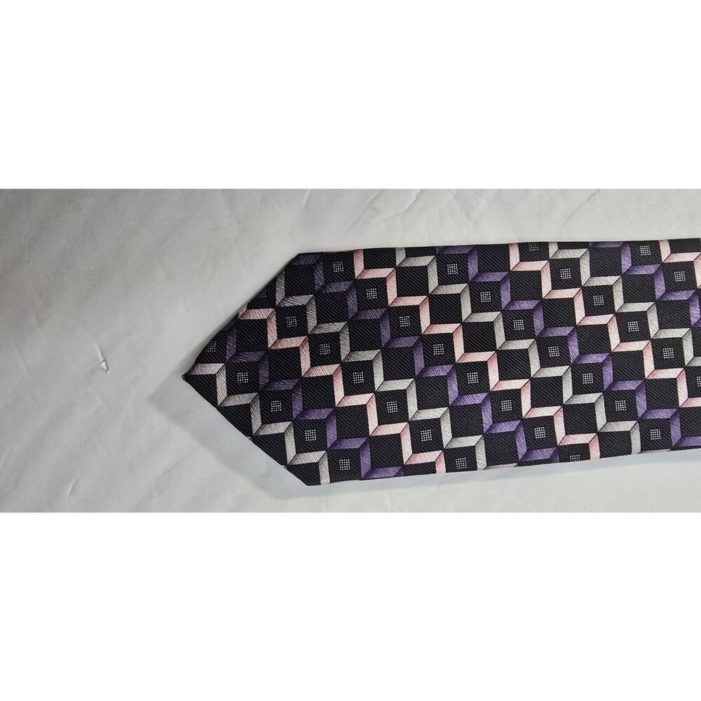 Kilburne And‎ Finch Mens Silk Tie Necktie Geometric